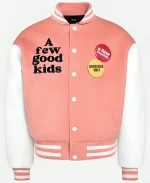 A Few Good Kids Strike White & Pink Varsity Jacket