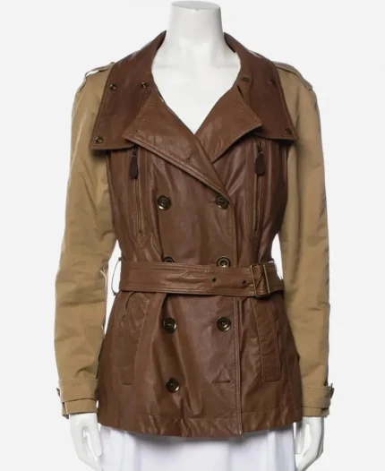 Abbie Mills TV Series Sleepy Hollow Nicole Beharie Brown Leather Coat