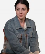 Adelaide Kane Greys Anatomy S22 Print Denim Jacket