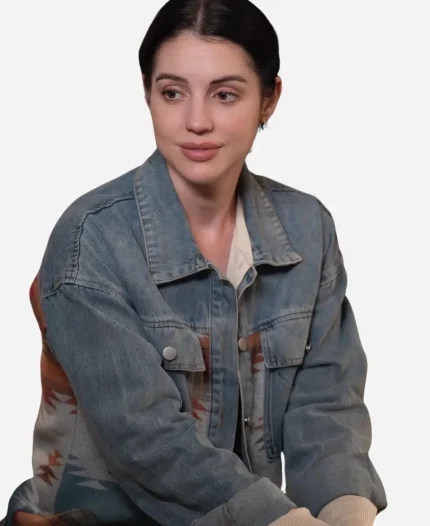 Adelaide Kane Greys Anatomy S22 Print Denim Jacket