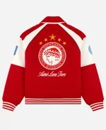 Aimé Leon Dore Olympiacos F.C. UEFA Champions League 2025 Varsity Jacket - Red