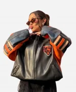 Alannah Davidson Chicago Bears Black Leather Jacket