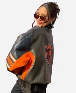 Alannah Davidson Chicago Bears Leather Jacket - Black