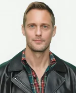Alexander Skarsgård Black Leather Jacket