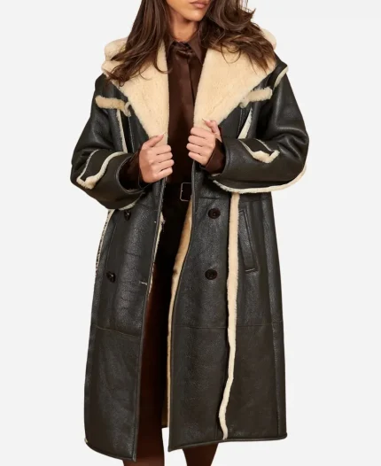 Alix Double Breasted Shearling Coat