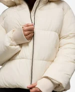 American Eagle AE Technical Puffer Jacket - Cream