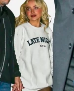 American Singer Sabrina Annlynn Carpenter Late Night NYC Sweatshirt