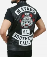 Angel Reyes Tv Show Mayans M.C. S05 Southern Cali Black Leather Vest