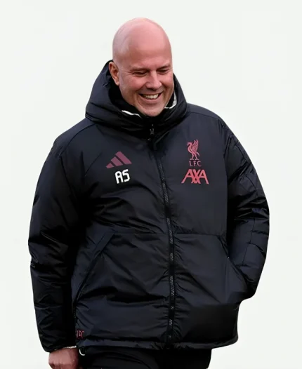 Arne Slot LFC Team Training Puffer Jacket - Black