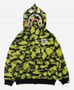 BAPE x CR7 Life Logo Shark Green Full Zip Hoodie