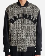 Balmain Monogrammed Patches Varsity Jacket