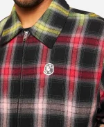 Billionaire Boys Club Mixer Workmans Logo Printed Multi-Color Plaid Zip-Up Jacket