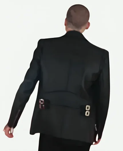 British Singer Zayn Malik Album Eyes Closed Moto Biker Black Leather Blazer Jacket