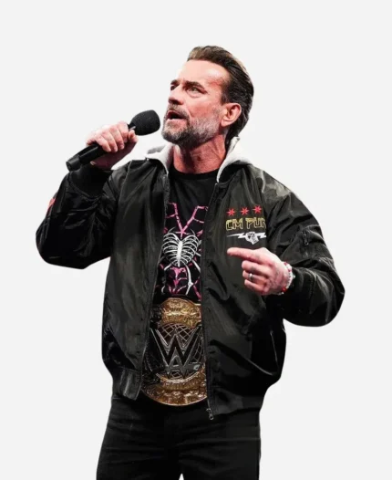 CM Punk Black Bomber Jacket