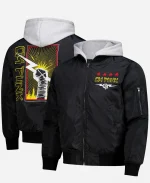 CM Punk Black Hooded Bomber Jacket