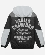 Canelo Alvarez Vs Terrance Crawford Once In A Lifetime Windbreaker Black Half-Zip Hooded Jacket