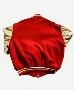 Champion 1970s Vintage Red Letterman Varsity Bomber Jacket 