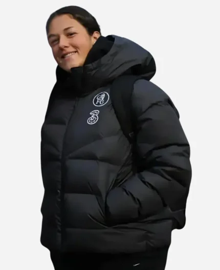 Chelsea UWCL Black Puffer Jacket