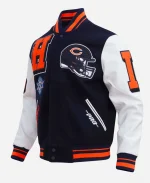 Chicago Bears Mashup Classic Rib Navy & white Varsity Jacket