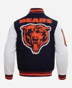 Chicago Bears NFL Mashup Classic Rib Blue & white Varsity Jacket
