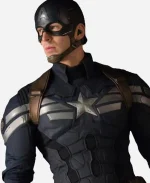 Chris Evans The Winter Soldier Leather Jacket - Blue