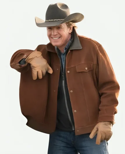 Chris Potter Tv Series Heartland Tim Fleming Brown Leather Jacket