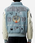 Civil Regime x Star Wars Rebellion Blue & White Letterman Varsity Jacket