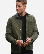 Colter Shaw Tracker Tv Series Season 03 Justin Hartley Green Cotton Jacket