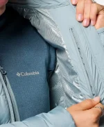 Columbia Powder Lite Light Blue Full Zip Jacket For Women's