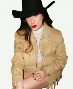 Cowboy Festival Bárbara Fortunato Beige Fringe Jacket