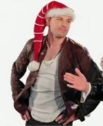 Craig Geoghan Finding Mr. Christmas Leather Jacket - Brown