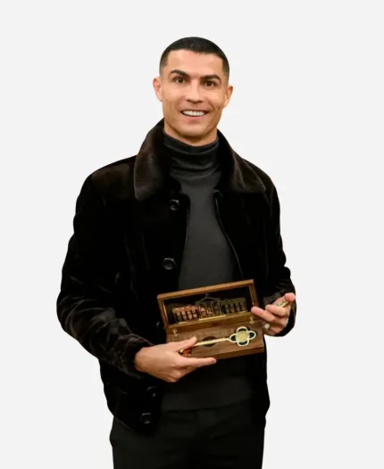 Cristiano Ronaldo White House Velvet Jacket - Black