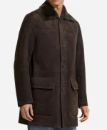 Dark Brown Shearling Coat