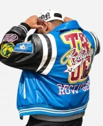 Derrick Milano The Rolling Loud Festival Rapper Blue & Black Varsity Leather Jacket