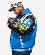 Derrick Milano The Rolling Loud Festival Rapper Varsity Leather Jacket