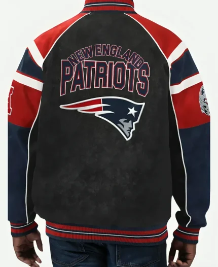 Drake Maye New England Patriots Varsity Bomber Jacket