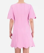 Dylan Dreyer The Today Show 2025 Scallop Mini Dress - Pink