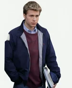 Ed McVey The Crown S06 Prince William Bomber Jacket - Blue
