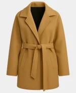 Ella McCay 2025 Emma Mackey Wool Coat