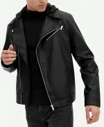 Elliott Movie A Beautiful Life 2023 Christopher Black Leather Jacket