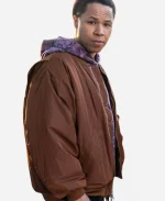 Eric Graise Tv Series Tracker 2024 Bobby Exley Brown Bomber Jacket