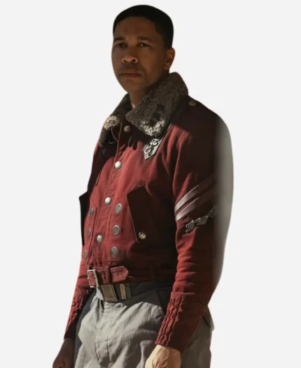 Fallout S02 Aaron Moten Red Shearling Jacket