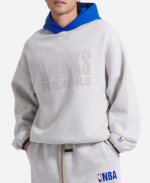 Fear of God Essentials NBA Knicks Hoodie - Heather Gray 