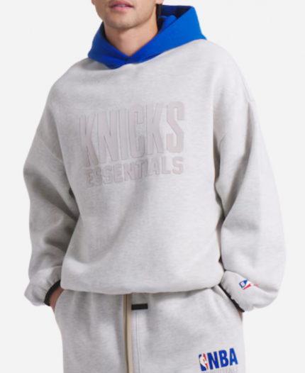 Fear of God Essentials NBA Knicks Hoodie - Heather Gray 