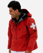 Finding Mr. Christmas Robbie Simpson Ski Red Hooded Jacket