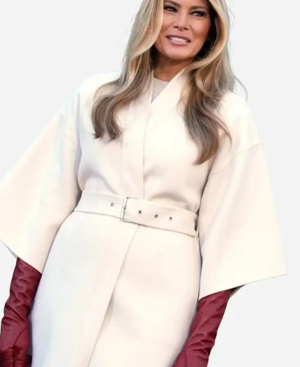 First Lady Melania Knauss Trump White House Christmas Tree Coat