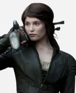 Gemma Arterton Hansel & Gretel Witch Hunters Black Leather Coat