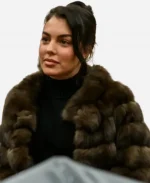 Georgina White House Dark Brown Fur Coat