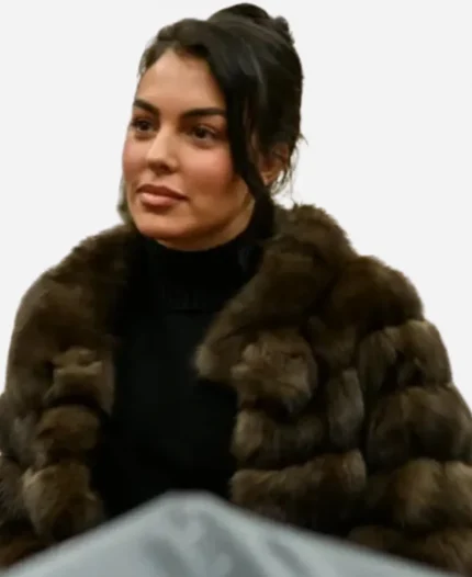 Georgina White House Dark Brown Fur Coat