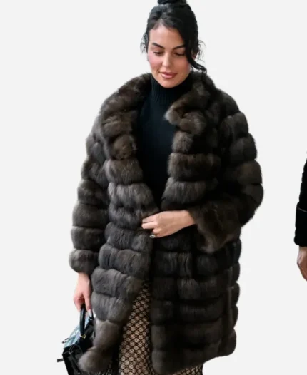 Georgina White House Fur Coat
